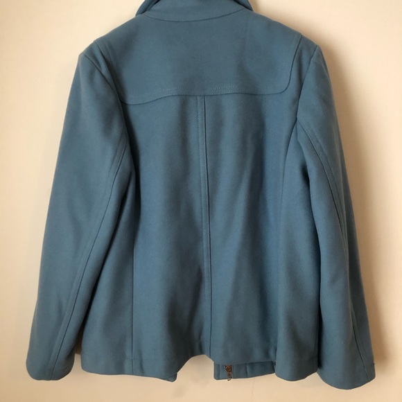 Pretty Teal/Turquoise Pea coat - Picture 4 of 4